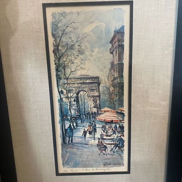 Paris France scenes turner wall accessory vintage lot of 2 Rare - Picture 5 of 7